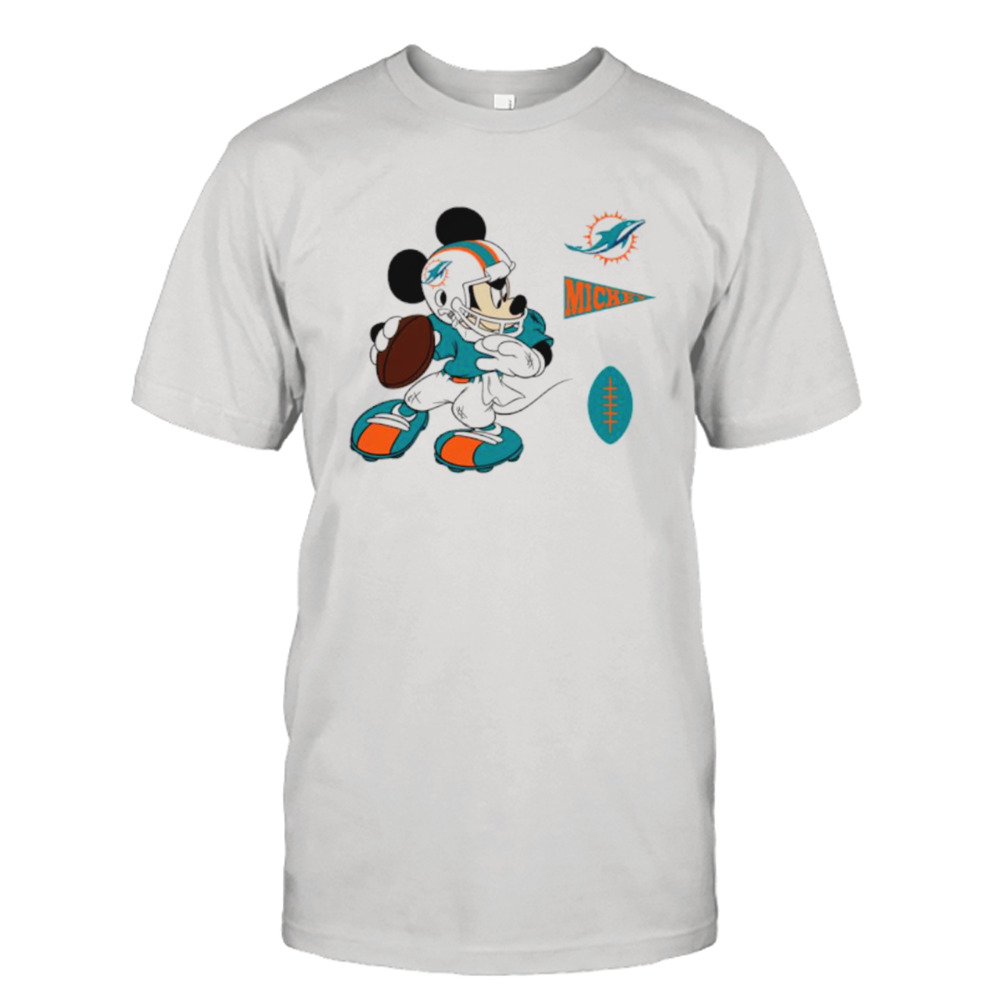 Mickey mouse player Miami Dolphins Disney football shirt