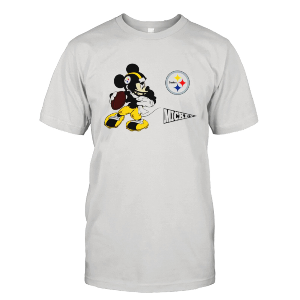 Mickey mouse player Pittsburgh Steelers Disney football shirt