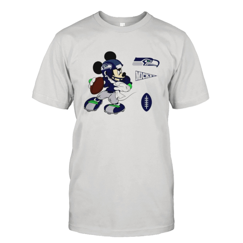 Mickey mouse player Seattle Seahawks Disney football shirt