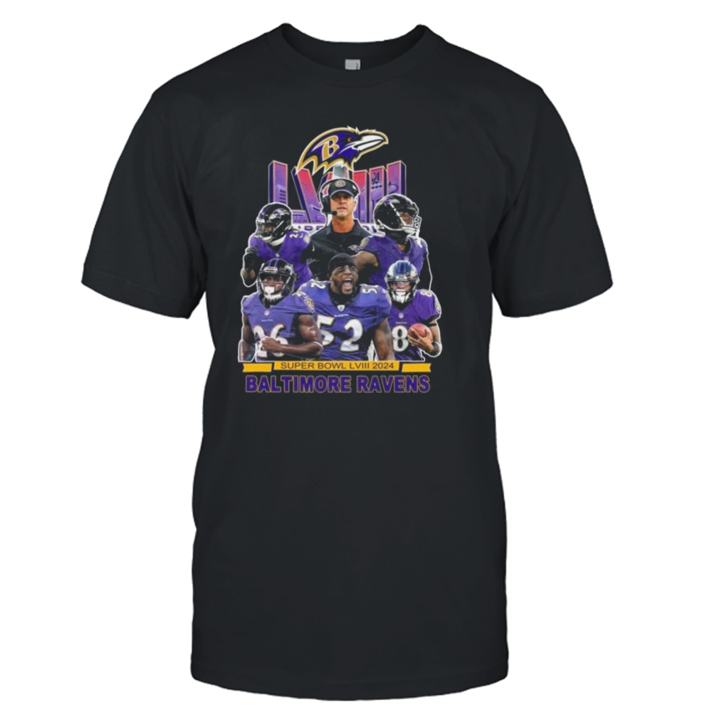 Super Bowl LVIII 2024 Baltimore Ravens T-Shirt