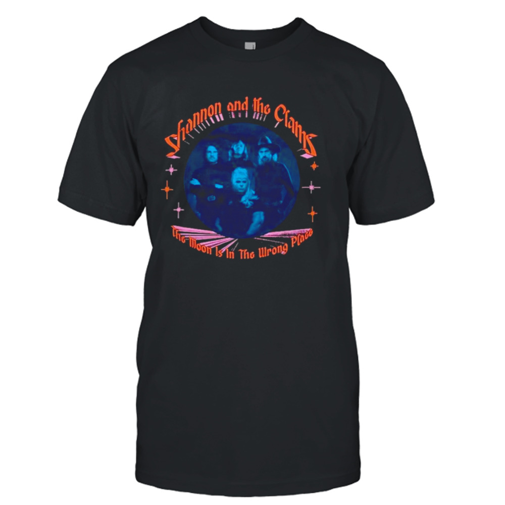 The moon is in the wrong place album cover shirt