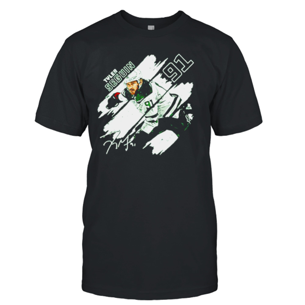 Tyler Seguin Dallas stripes hockey signature shirt