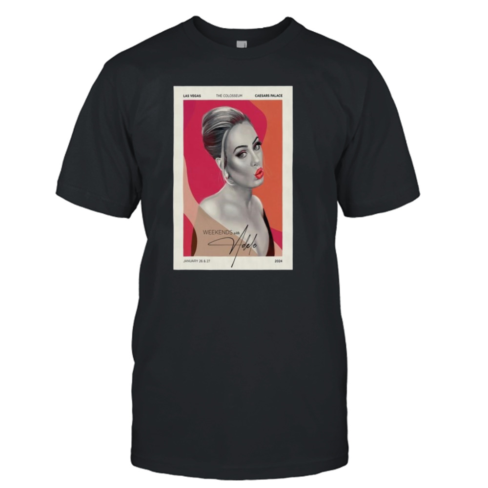 Weekends With Adele The Colosseum Caesars Palace, Las Vegas January 26 & 27, 2024 Tour T-shirt