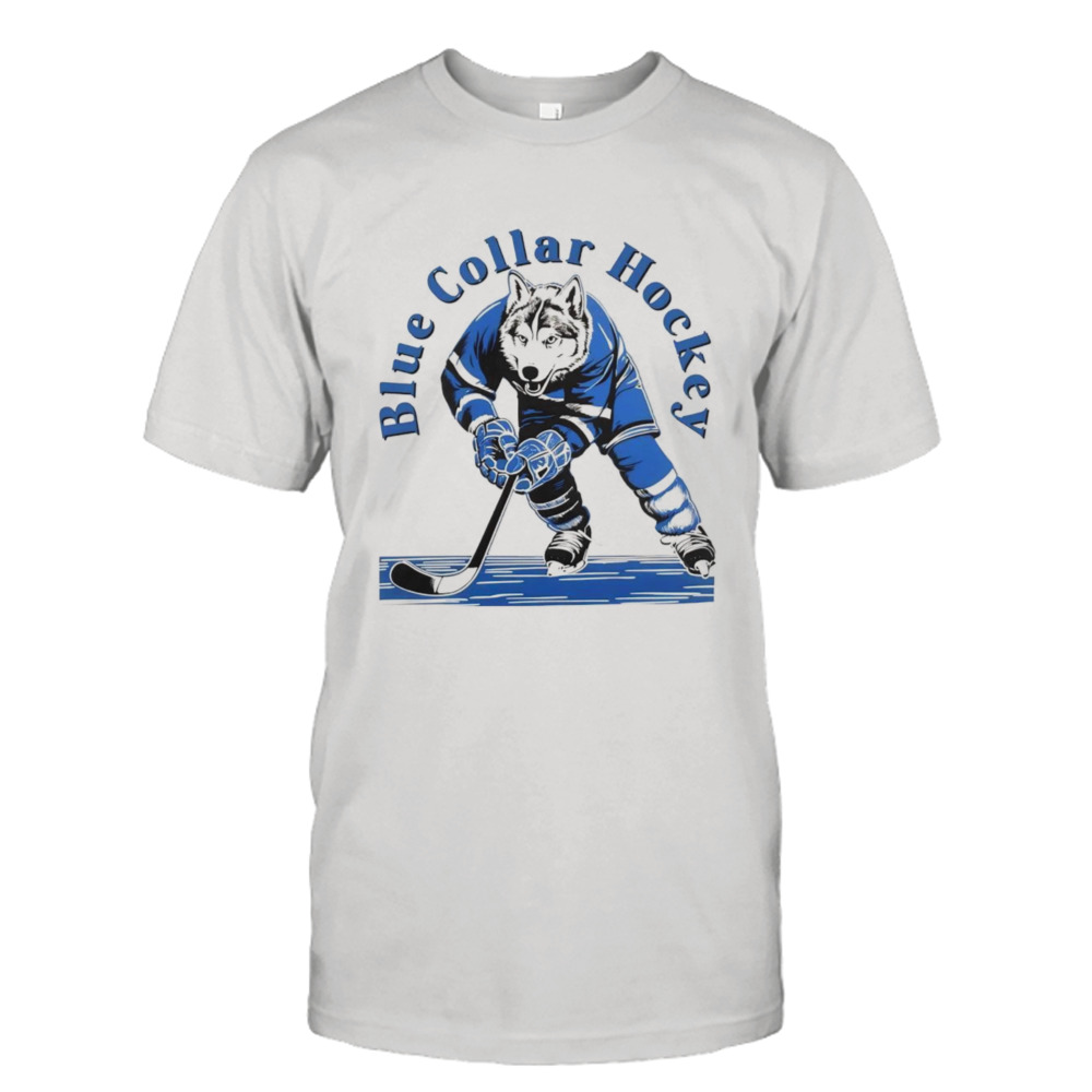 Blue collar hockey shirt