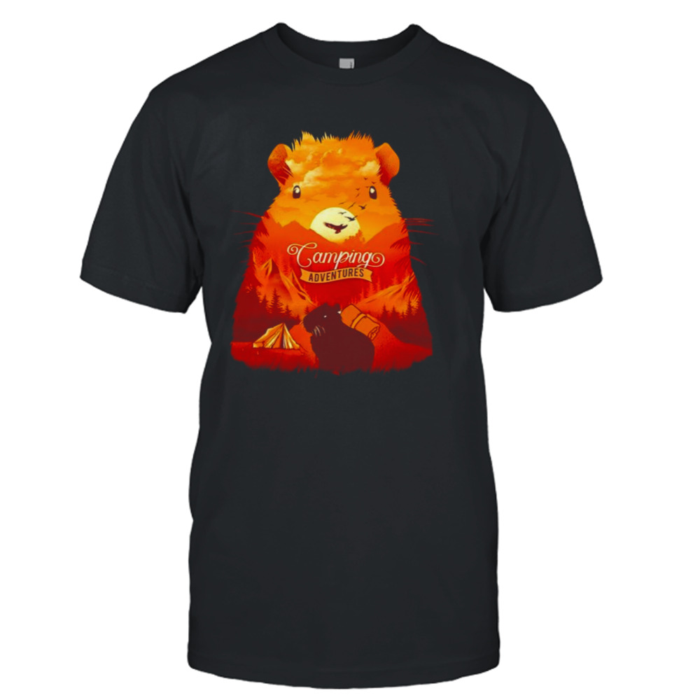 Camping capybara adventures shirt