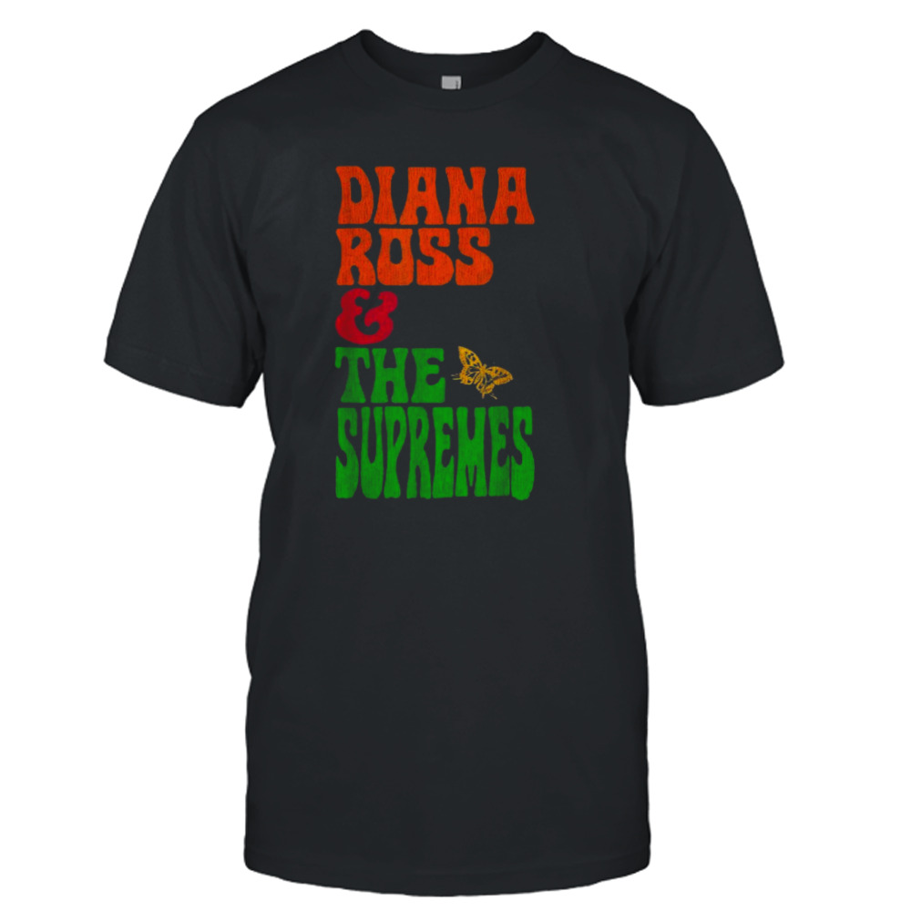 Diana Ross And The Supremes Stacked Butterfly T-Shirts