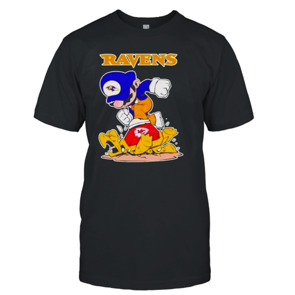 Mario ravens stomps on Kansas city Chiefs T-shirts