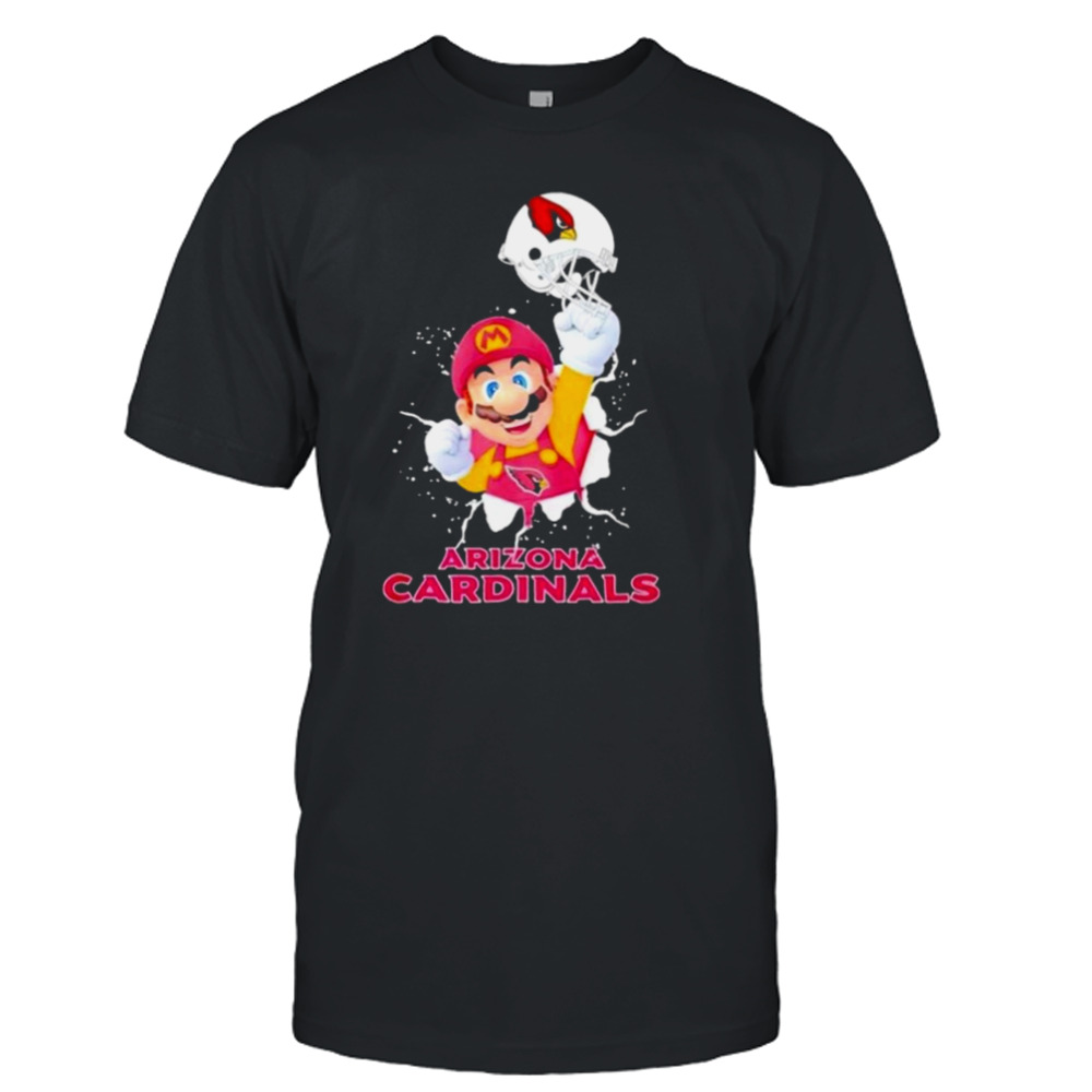 Super Mario X Nfl Arizona Cardinals Football T-shirt