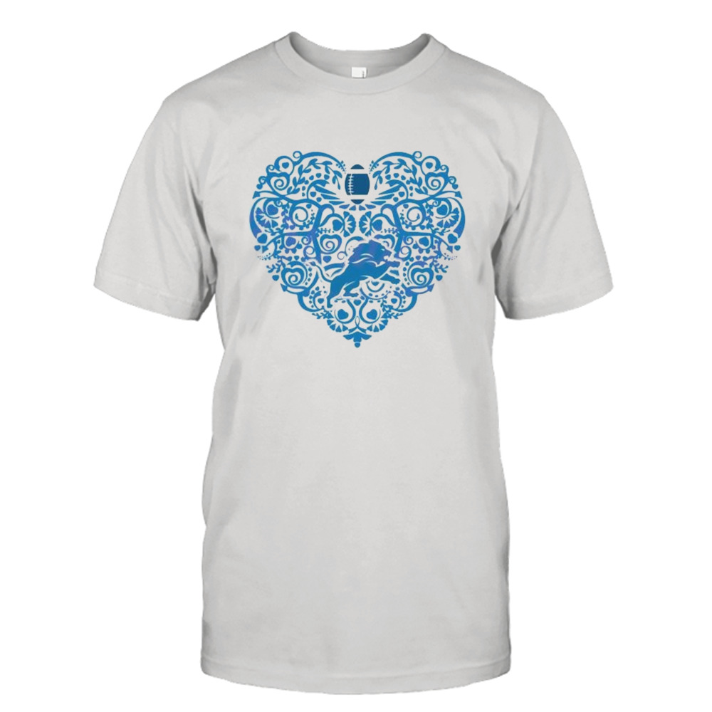 NFL Detroit Lions Heart Logo Lion shirt