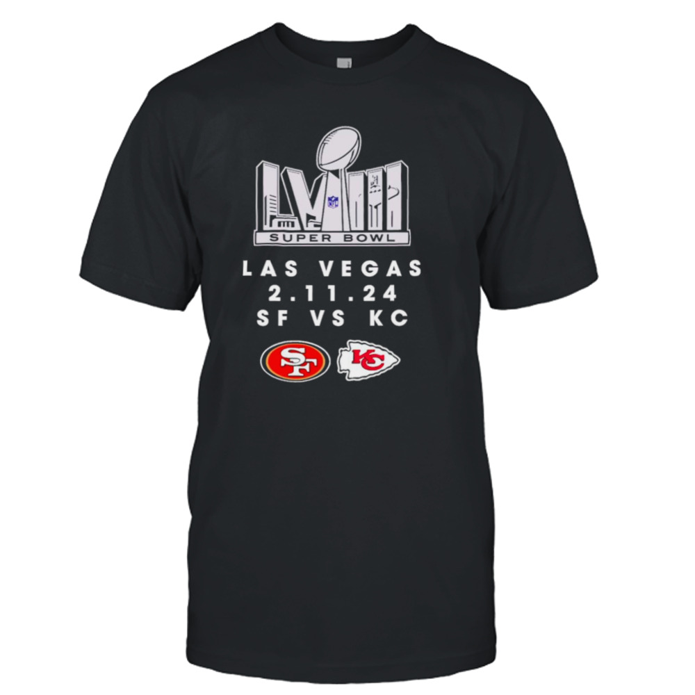 SF 49ers Vs KC Chiefs Super Bowl LVIII Las Vegas shirt