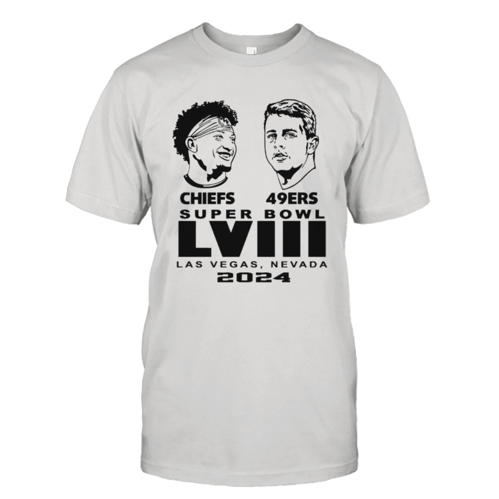 Super Bowl LVIII Patrick Mahomes Chiefs VS Brock Purdy 49ers shirt