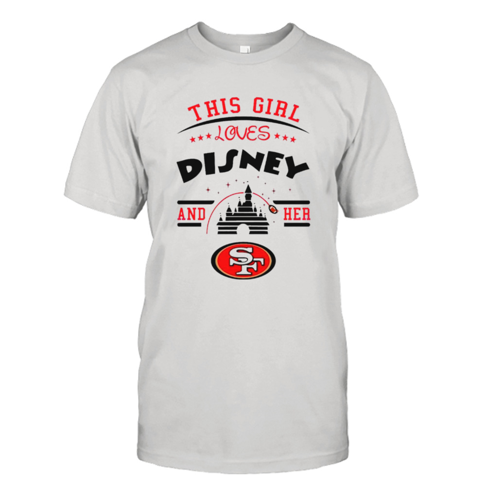 This girl loves disney and her San Francisco 49ers shirt
