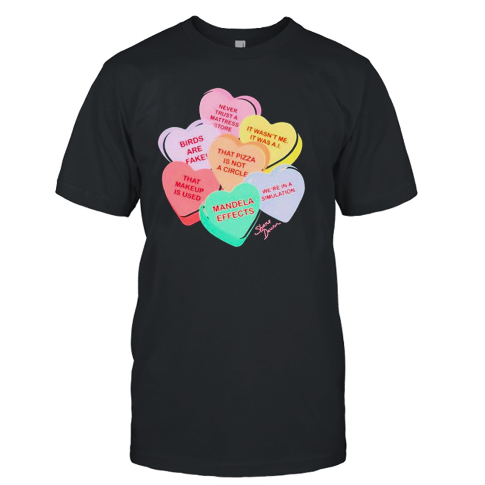 Conspiracy candy heart shirt