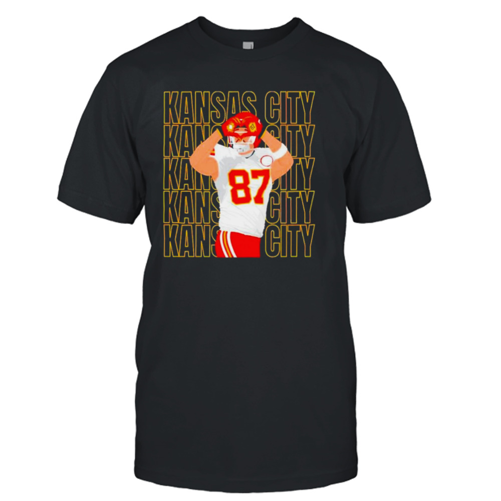 Love Kansas City Chiefs Travis Kelce heart hands shirt