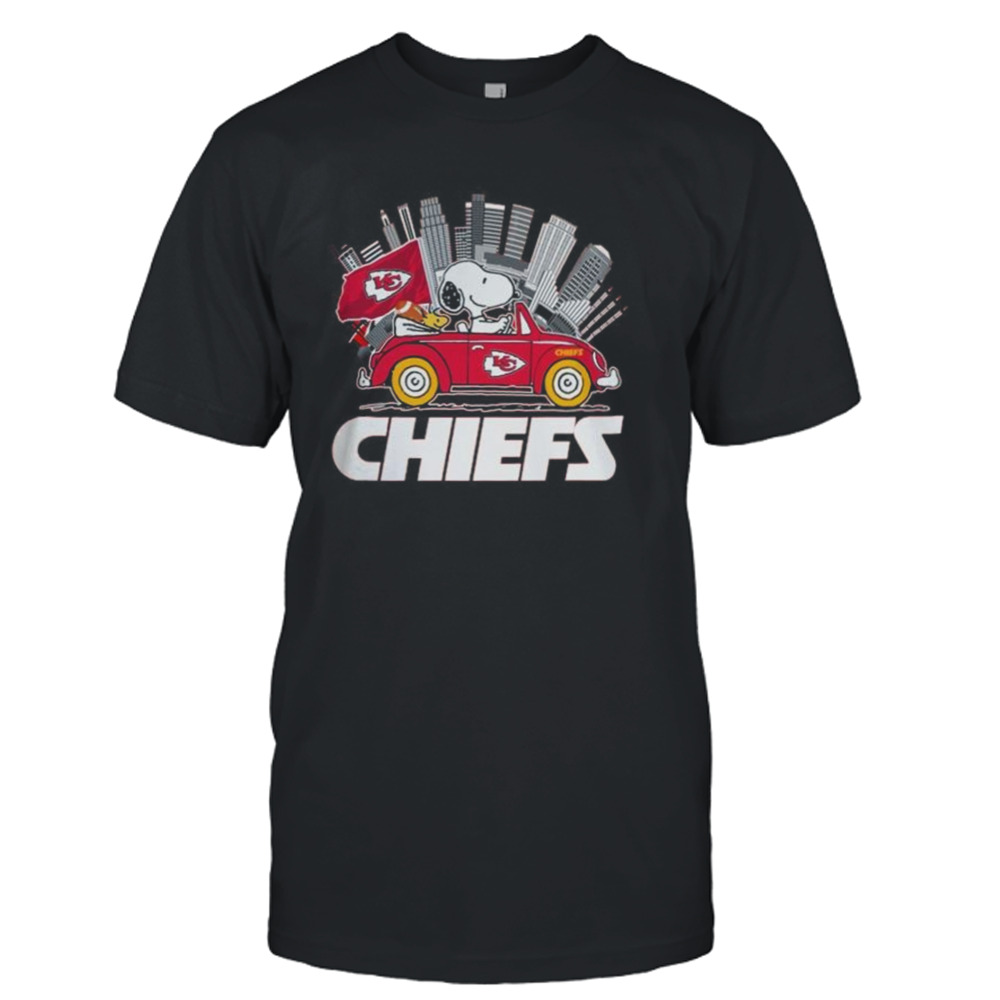 Snoopy Driving A Car In City Chiefs 2024 Super Bowl LVIII Shirt