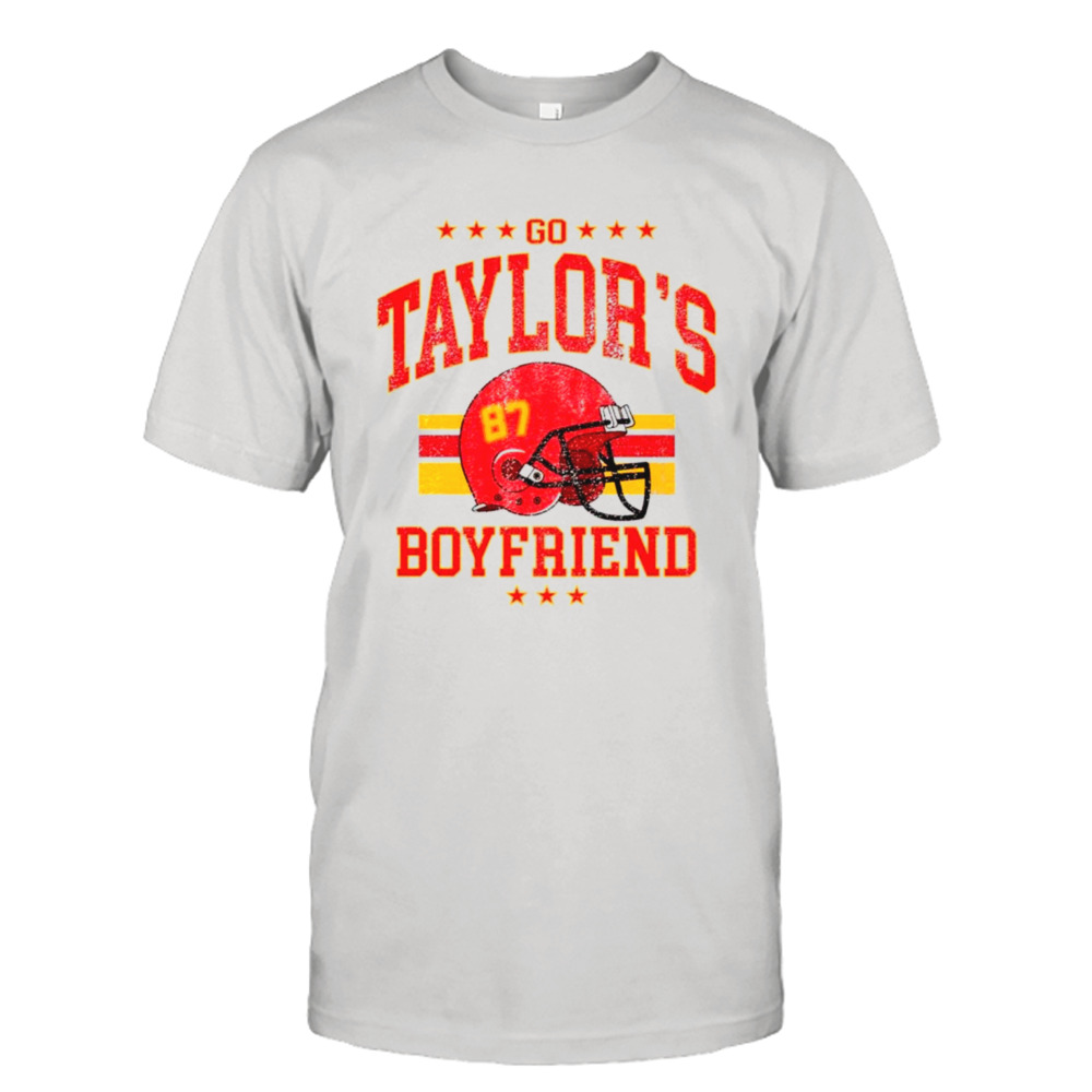 Travis Kelce Chiefs football go taylor’s Boyfriend helmet shirt