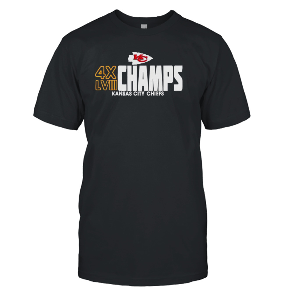 4x Champs Super Bowl LVIII Kansas City Chiefs shirt