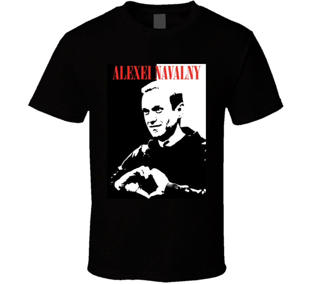 Alexei Navalny Heart Hands Scarface Style Supporter T Shirt