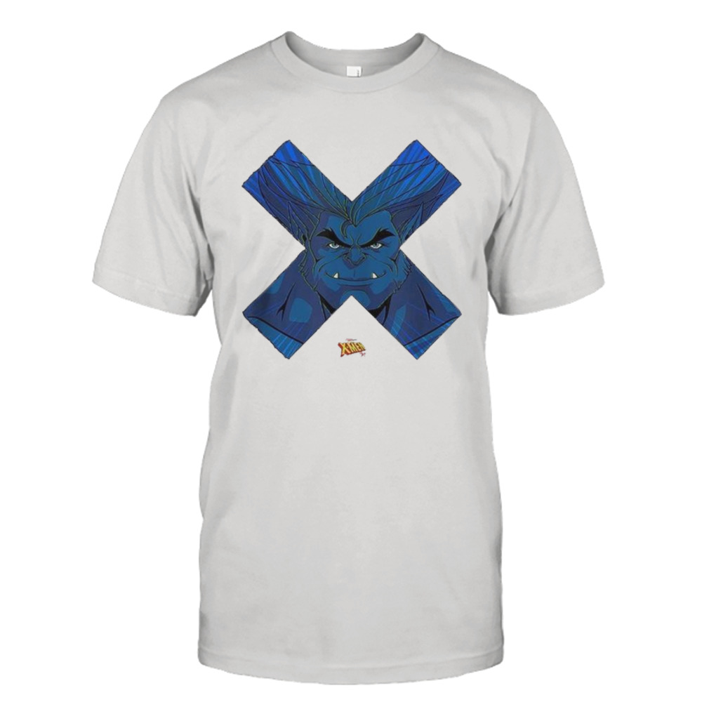 Beast X-men 97 Promotional Art X Logo T-shirt