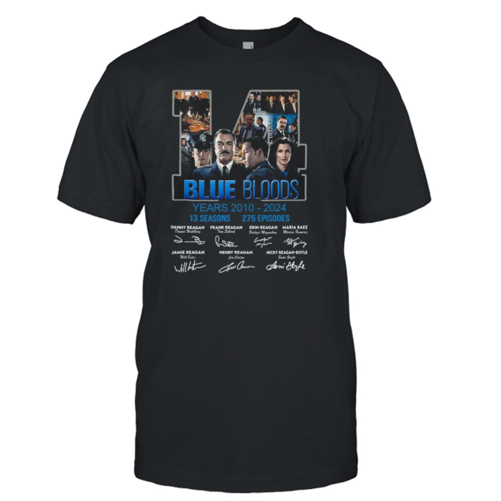 Blue Bloods 14 Years 2010 – 2024 13 Seasons 275 Episodes T Shirt