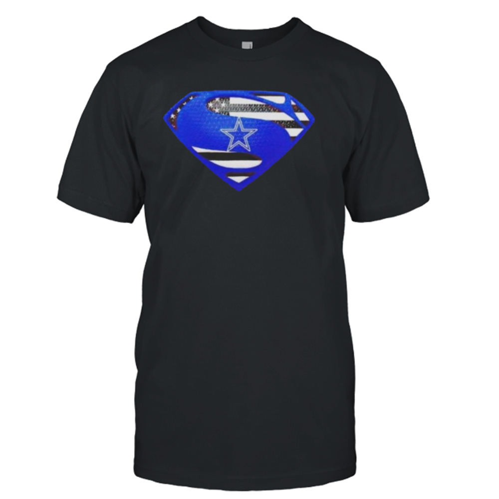 Dallas Cowboys Usa Flag Inside Superman T-shirt