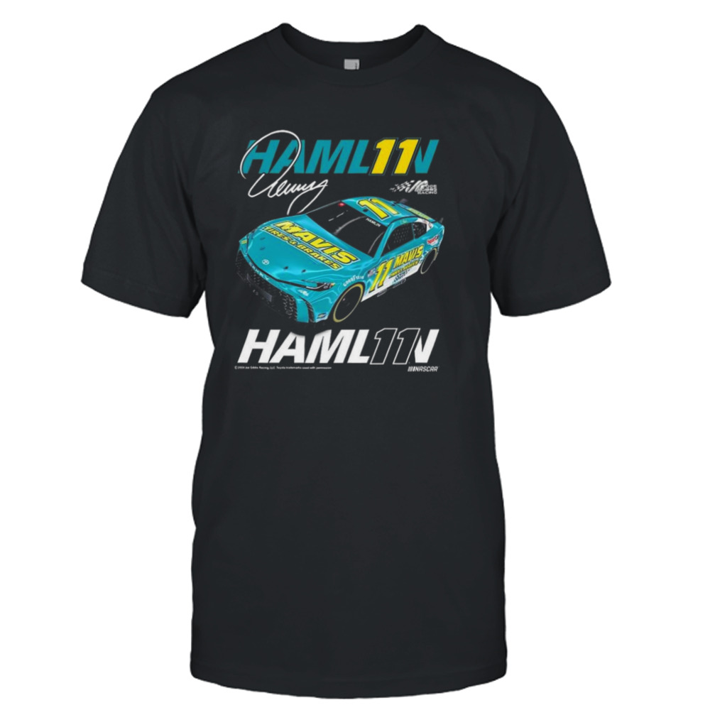 Denny Hamlin Joe Gibbs Racing Team Mavis Car Signature T-shirt