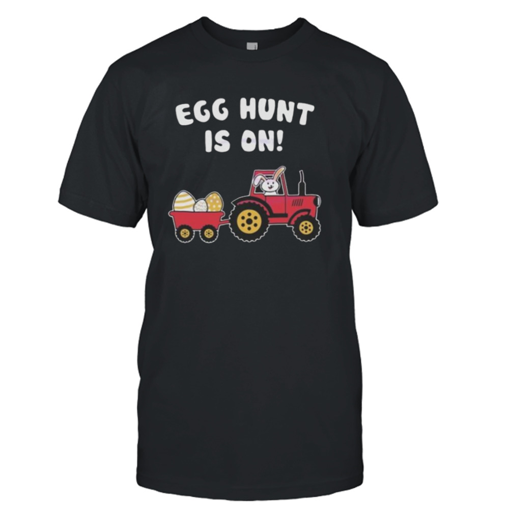 Egg Hunt Is On Easter Bunny Riding Tractor T-shirt