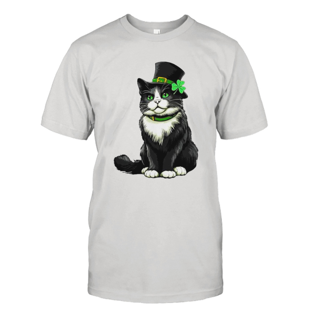 Girls cat St Patrick’s day shamrock Irish shirt