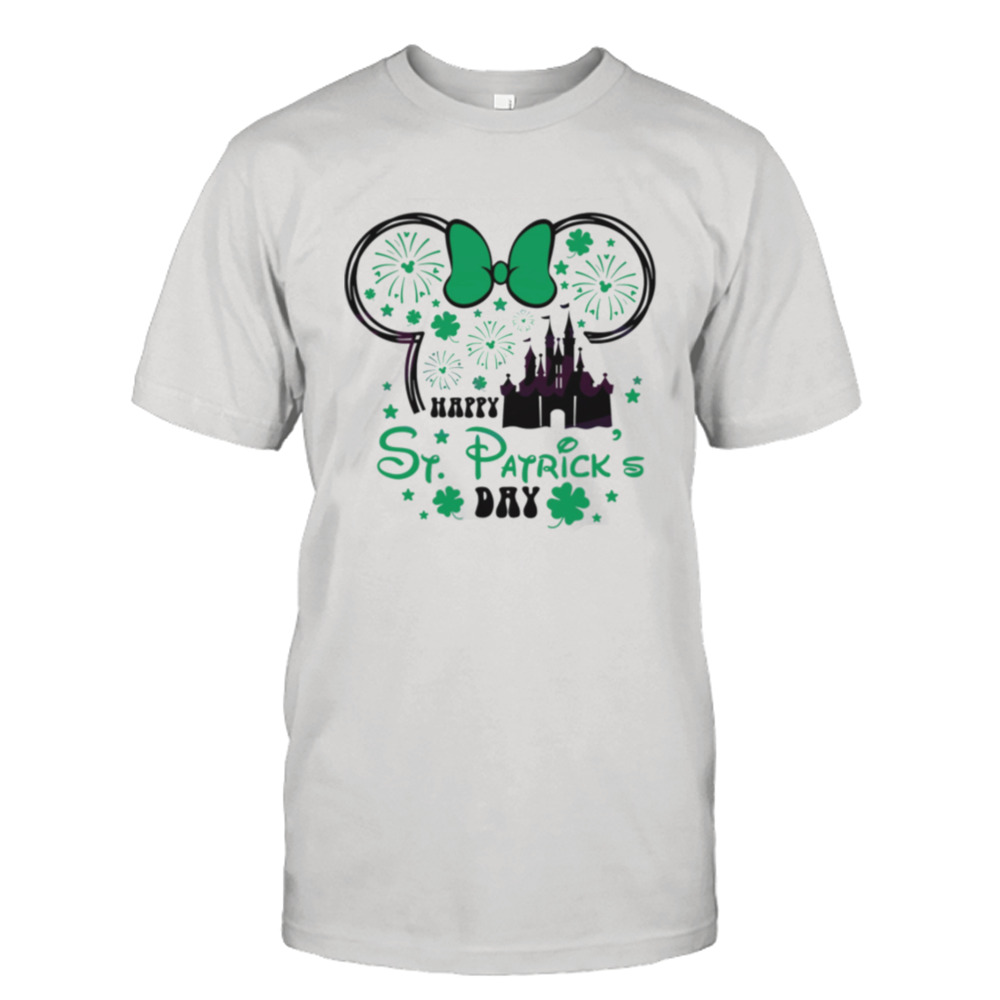 Happy St Patricks Day Minnie Head Castle shirt