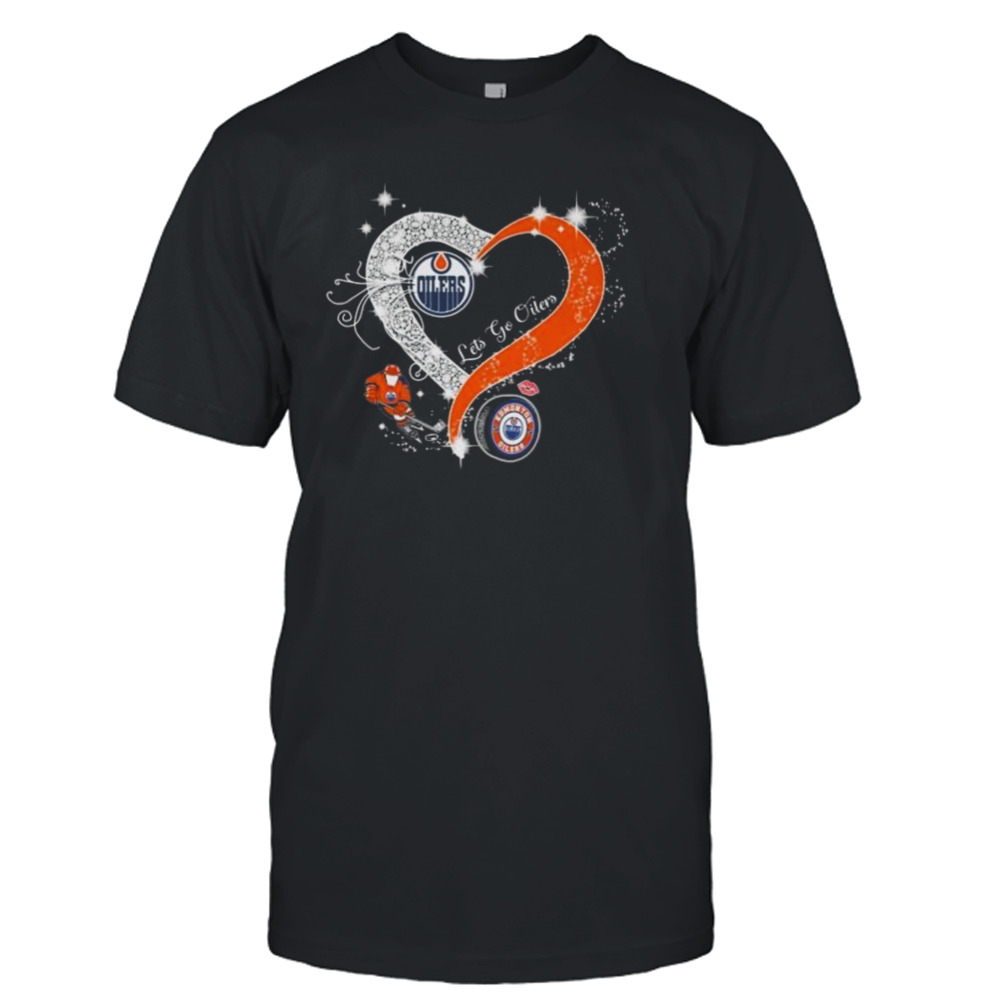 Heart Edmonton Oilers 2024 Lets Go Oilers Shirt