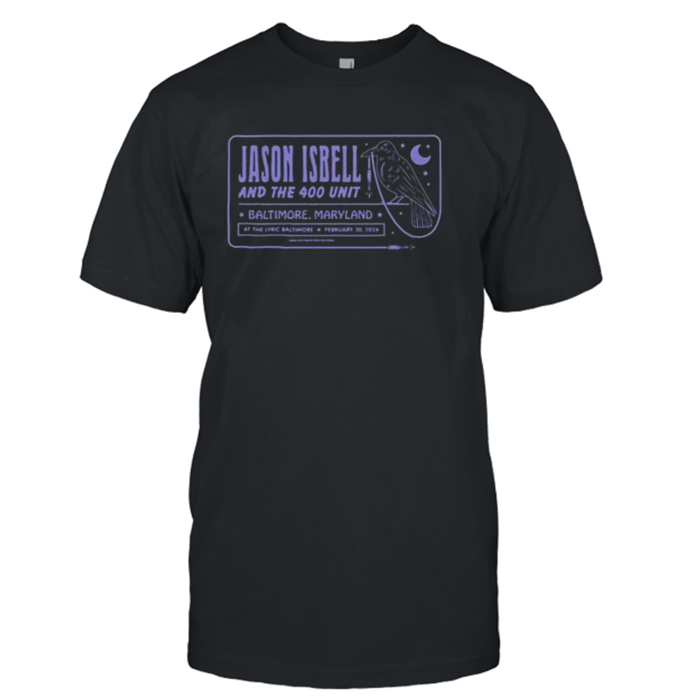 Jason Isbell And The 400 Unit February 20, 2024 The Lyric Baltimore, MD Event Shirt