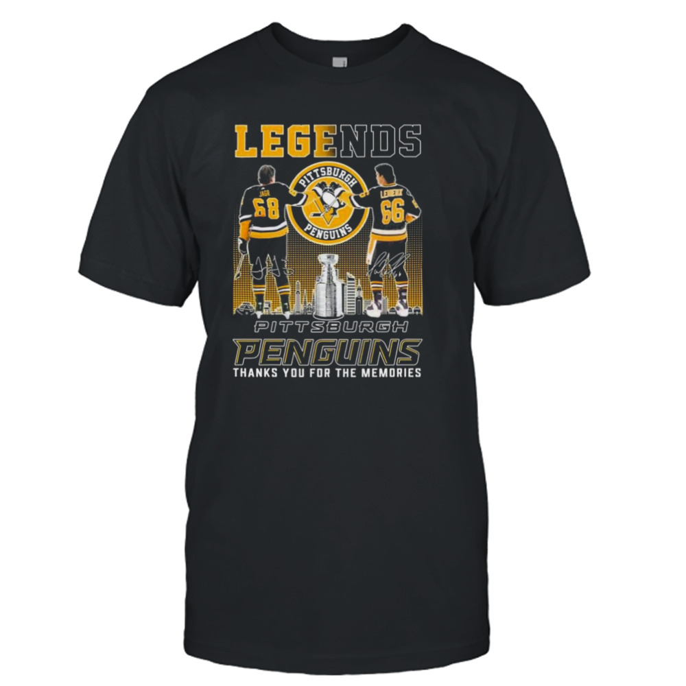 Legends Jaromir Jagr and Mario Lemieux Pittsburgh Penguins thanks you for the memories shirt