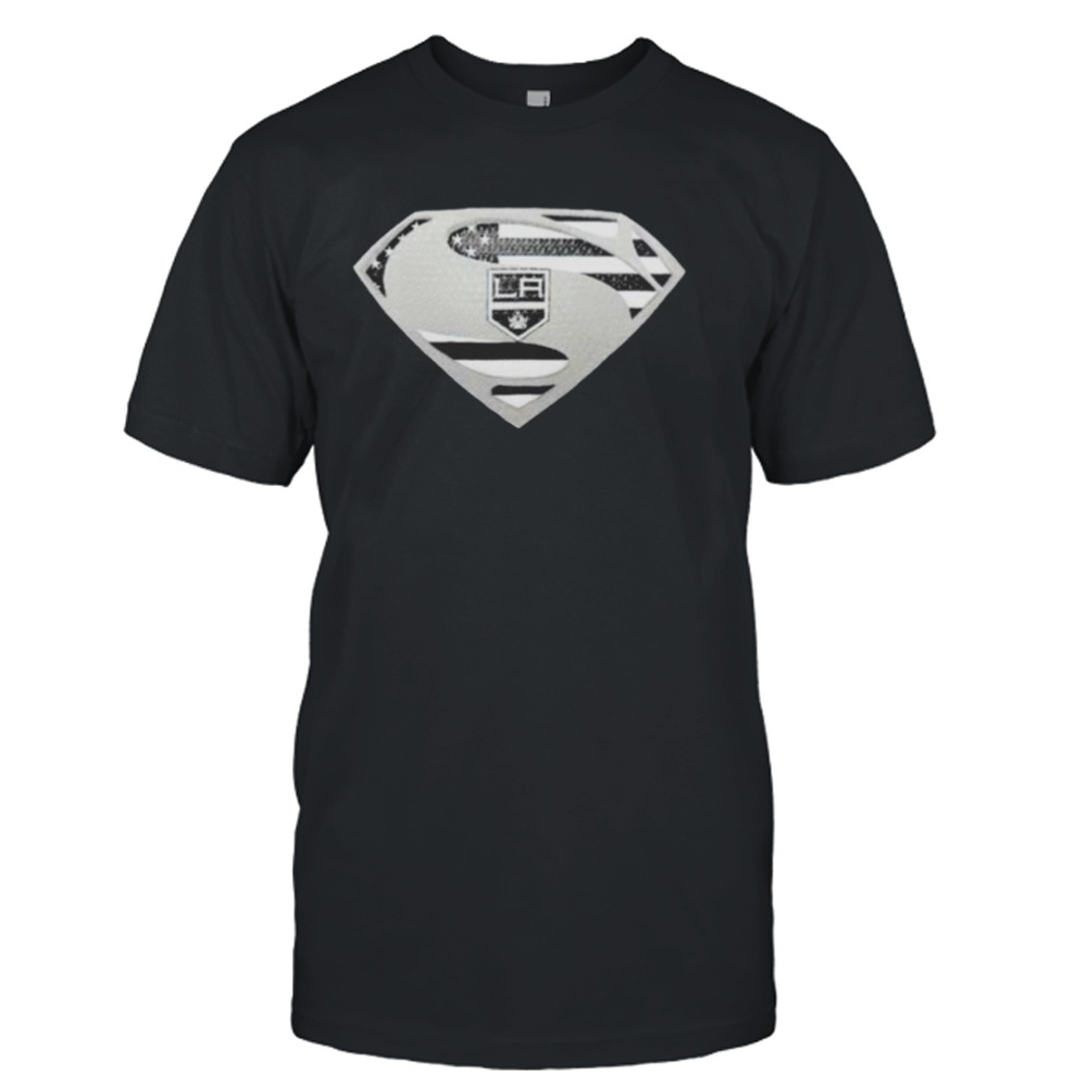 Los Angeles Kings Usa Flag Inside Superman T-shirt