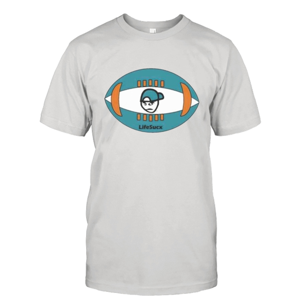 Miami Dolphins Football LifeSucx Angry Guy T-Shirt