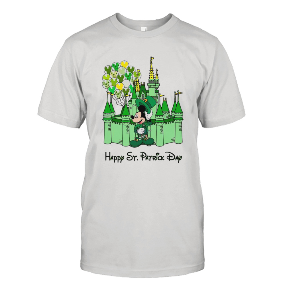 Mickey castle Disney Happy St. Patrick’s Day shirt