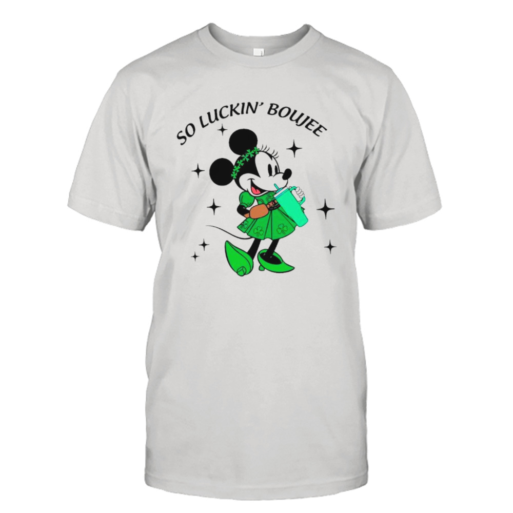 Minnie St Patrick’s day so luckin boujee shirt