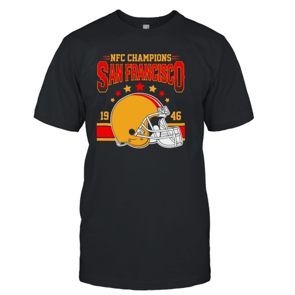 NFC Champions San Francisco 49ers 1946 helmet stars shirt