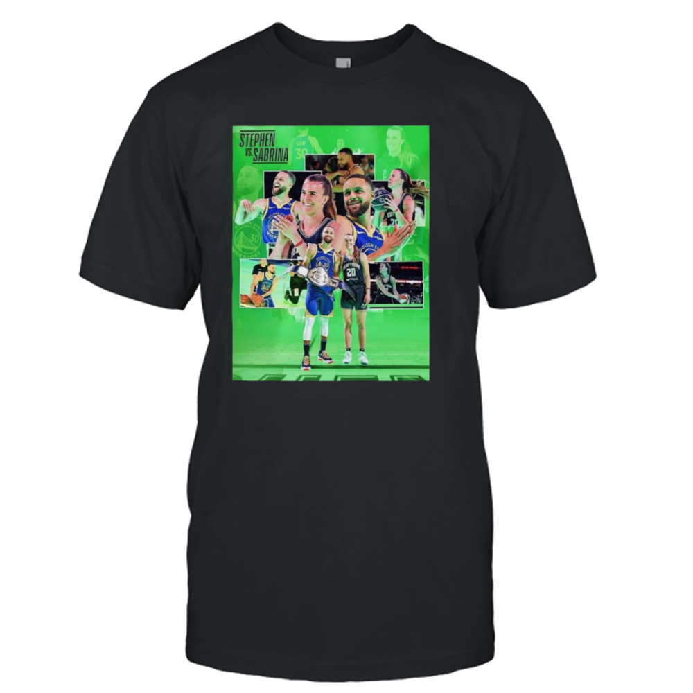 Nba Versus Wnba Stephen Curry Versus Sabrina Ionescu Was One For The Books On State Farm Saturday Nba All-star 2024 T-shirt