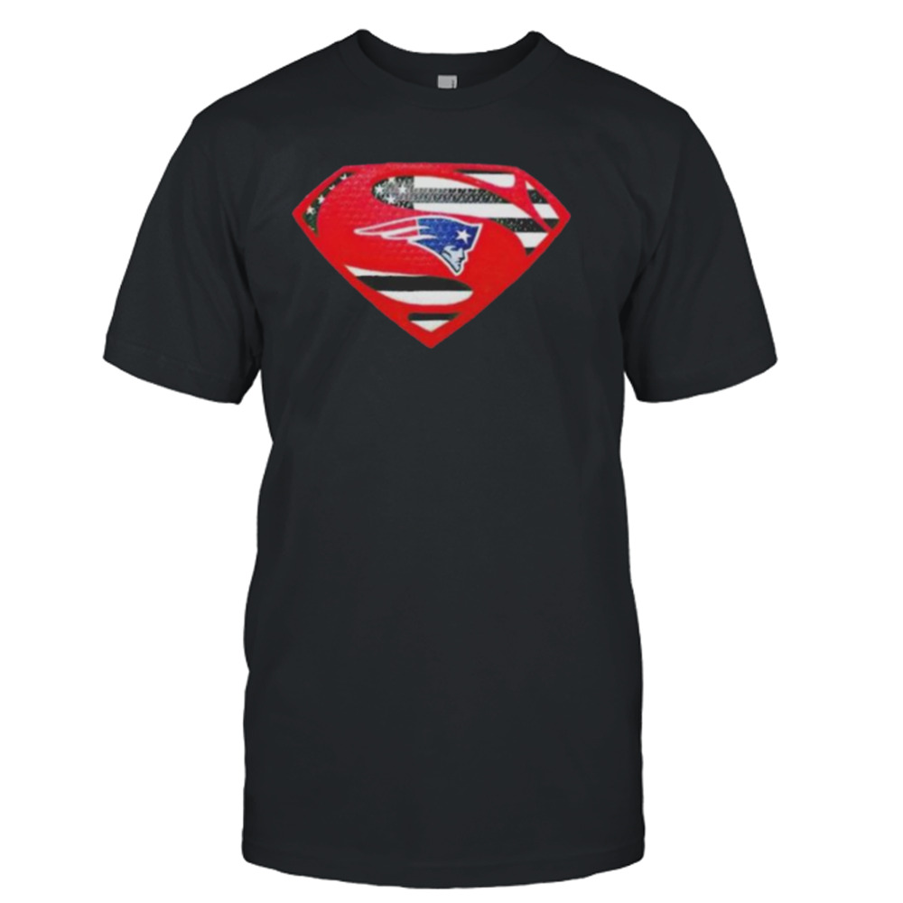 New England Patriots Usa Flag Inside Superman T-shirt