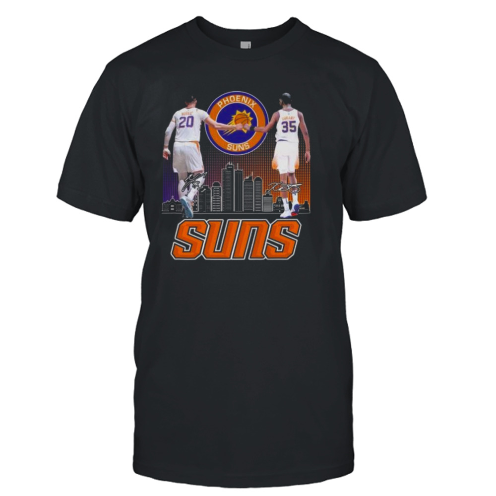 Phoenix Suns Skyline Jusuf Nurkić And Kevin Durant Signatures Shirt