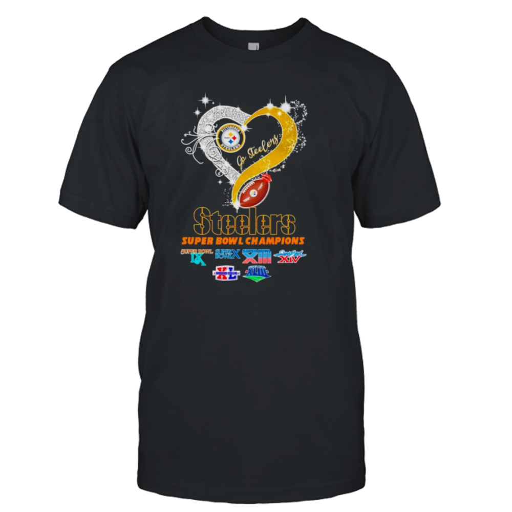 Pittsburgh Steelers Super Bowl Champions heart ho Steelers shirt