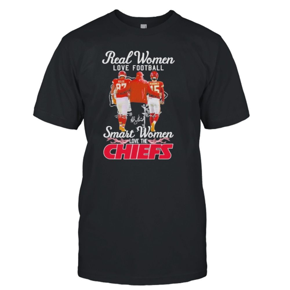 Real Women love Football Smart Women love the Kansas City Chiefs Super Bowl LVIII 2024 Signatures Shirt