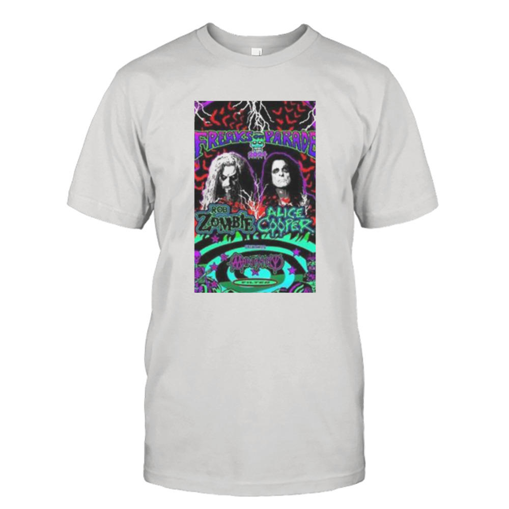 Rob Zombie And Alice Cooper’S 2024 Tour T Shirt