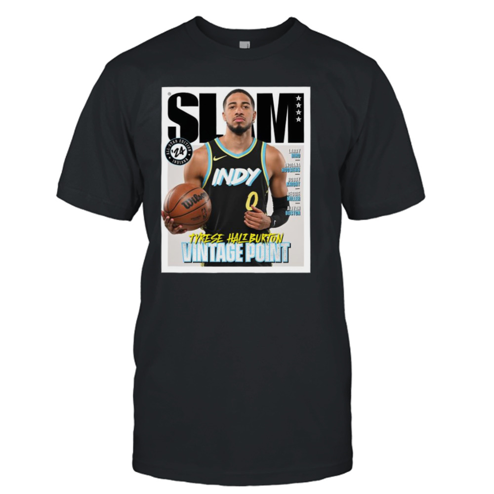 Slam All-star Edition Vol 4 Tyrese Haliburton Vintage Point Indiana Pacers T-shirt