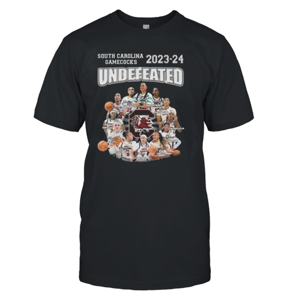 South Carolina Gamecocks 2023-2024 Undefeated Signatures Shirt