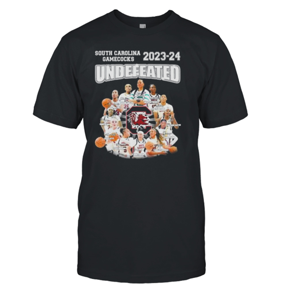 South Carolina Gamecocks 2023-24 Undefeated Signatures shirt