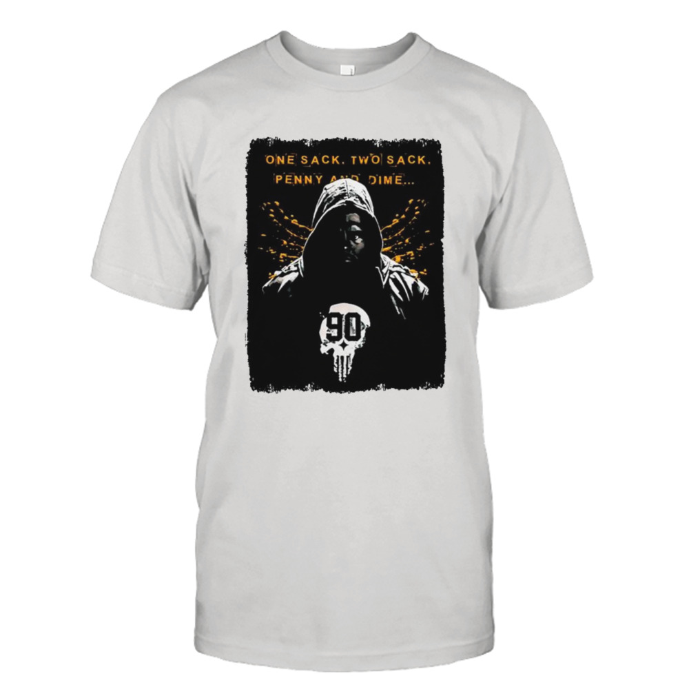 T. J. Watt skeleton one sack two sack penny and dime shirt