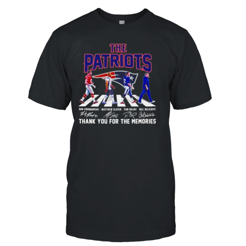 The New England Patriots thank you for the memories abbey road signatures shirt