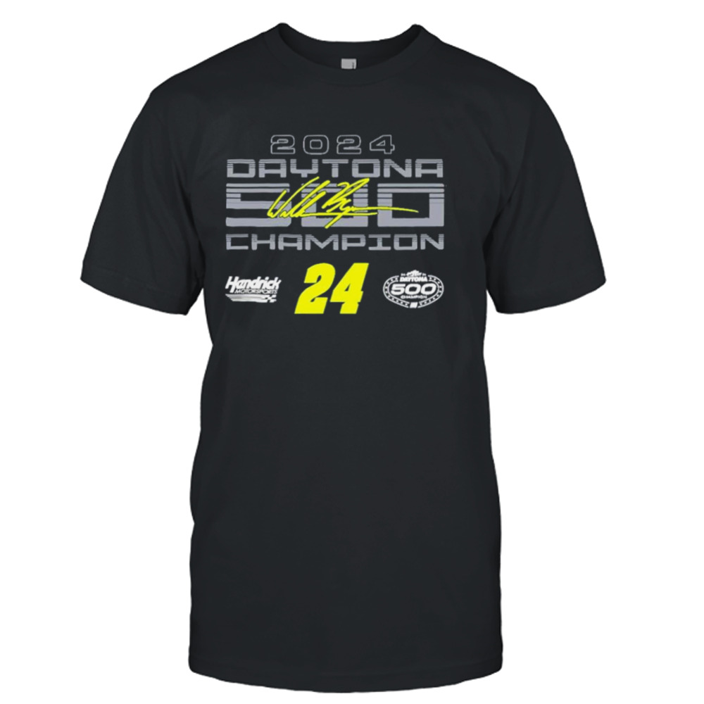 William Byron Checkered Flag Sports 2024 Daytona 500 Champion Exclusive T-Shirt