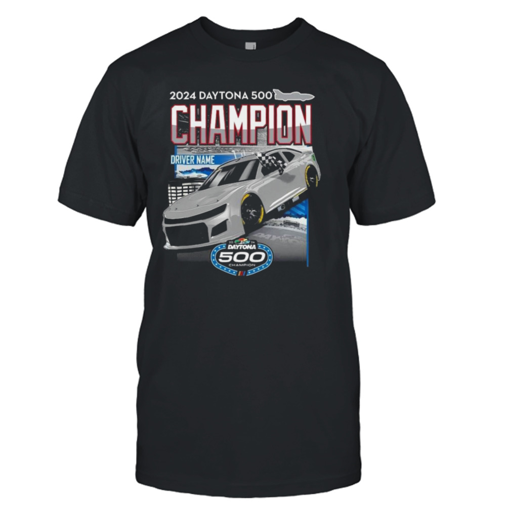 William Byron Checkered Flag Sports Black 2024 66th Daytona 500 Champion T-shirt